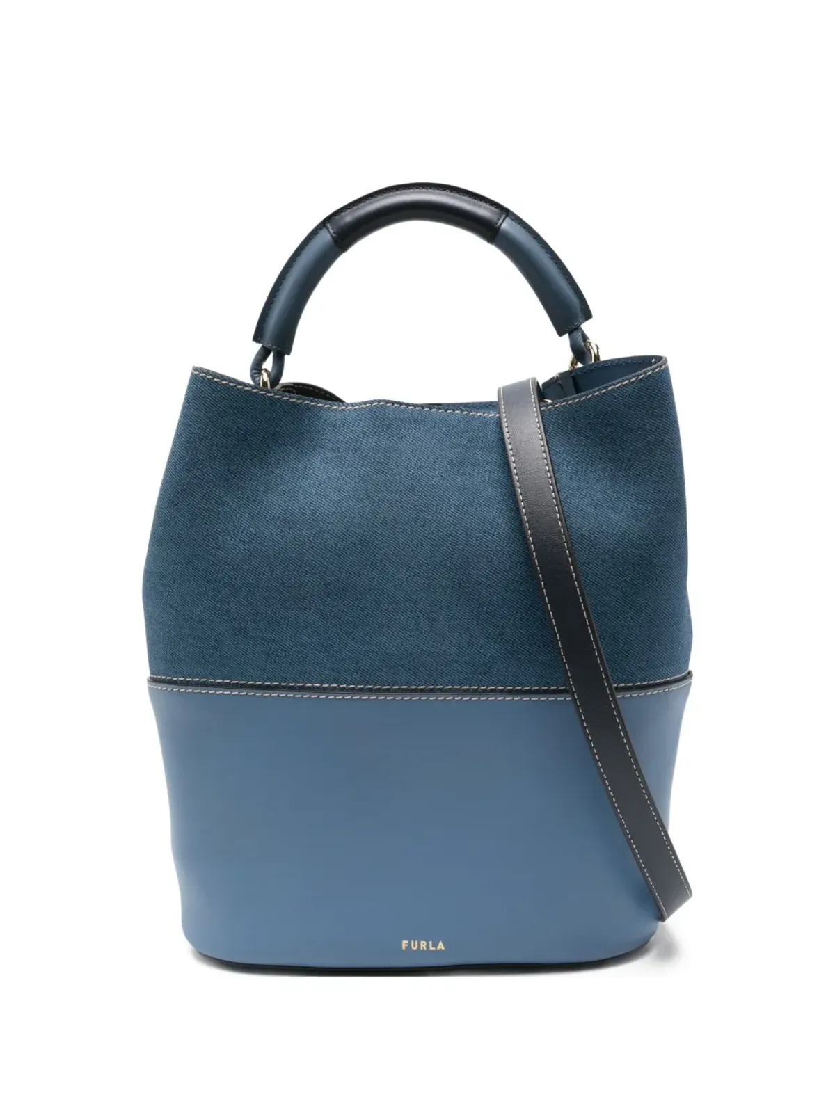 Furla デニムパネル トートバッグ - 画像1