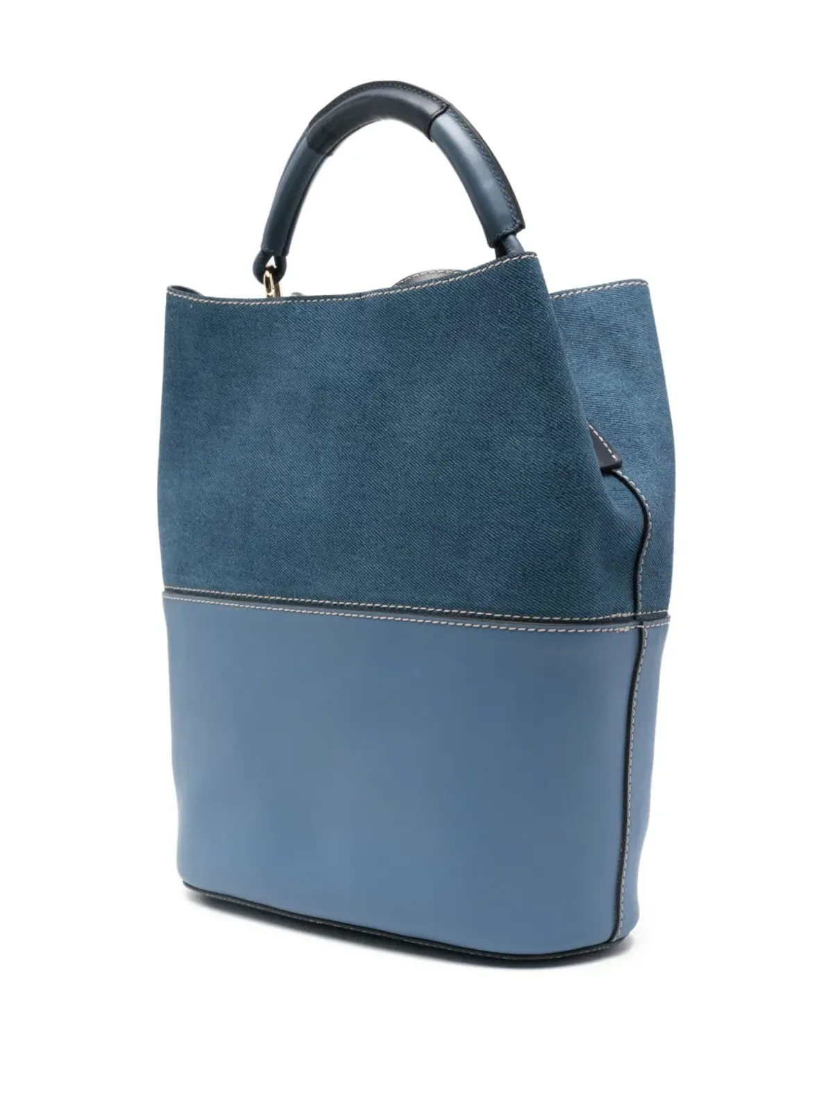 Furla デニムパネル トートバッグ - 画像3