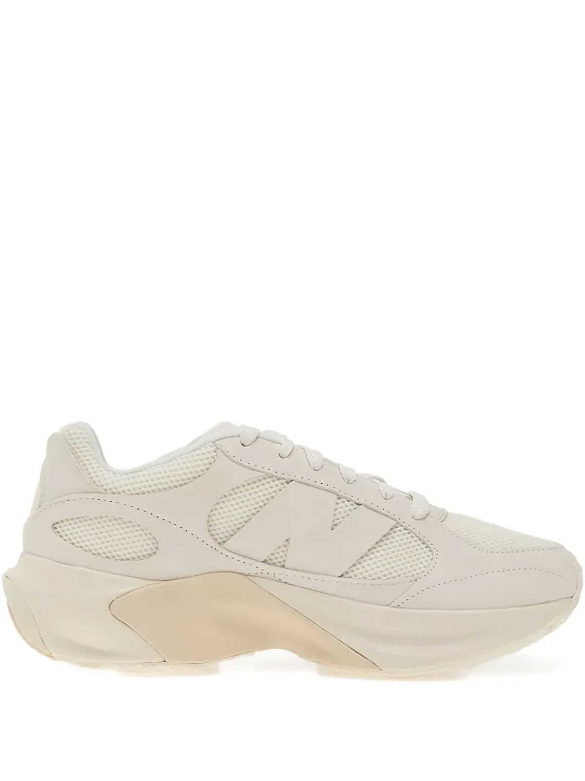 New Balance メッシュパネル入りレザースニーカー - ベージュ系 - 画像1