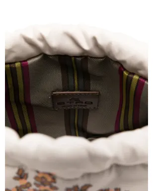 ETRO KIDS ペイズリープリント ドローストリング ショルダーバッグ（ニュートラルカラー） - サムネイル4