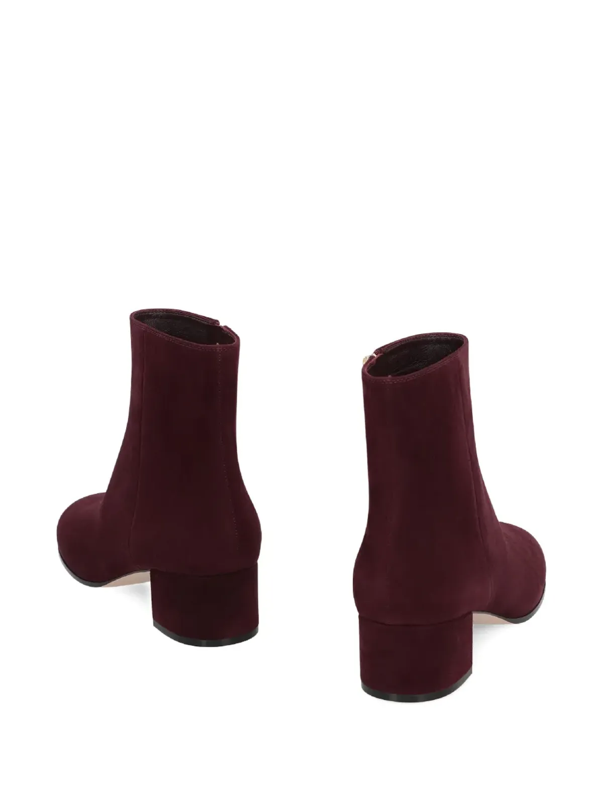 Gianvito Rossi ジョエル 70mm スエード ブロックヒール アンクルブーツ - レッド - 画像3