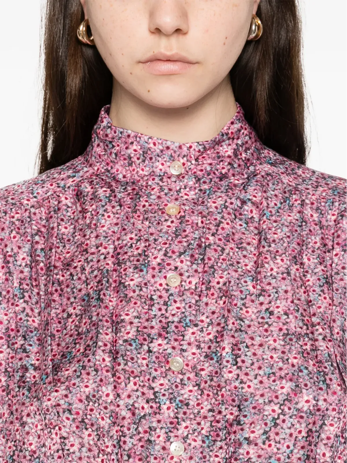 ISABEL MARANT フローラル ミディ丈 シャツドレス - 画像5