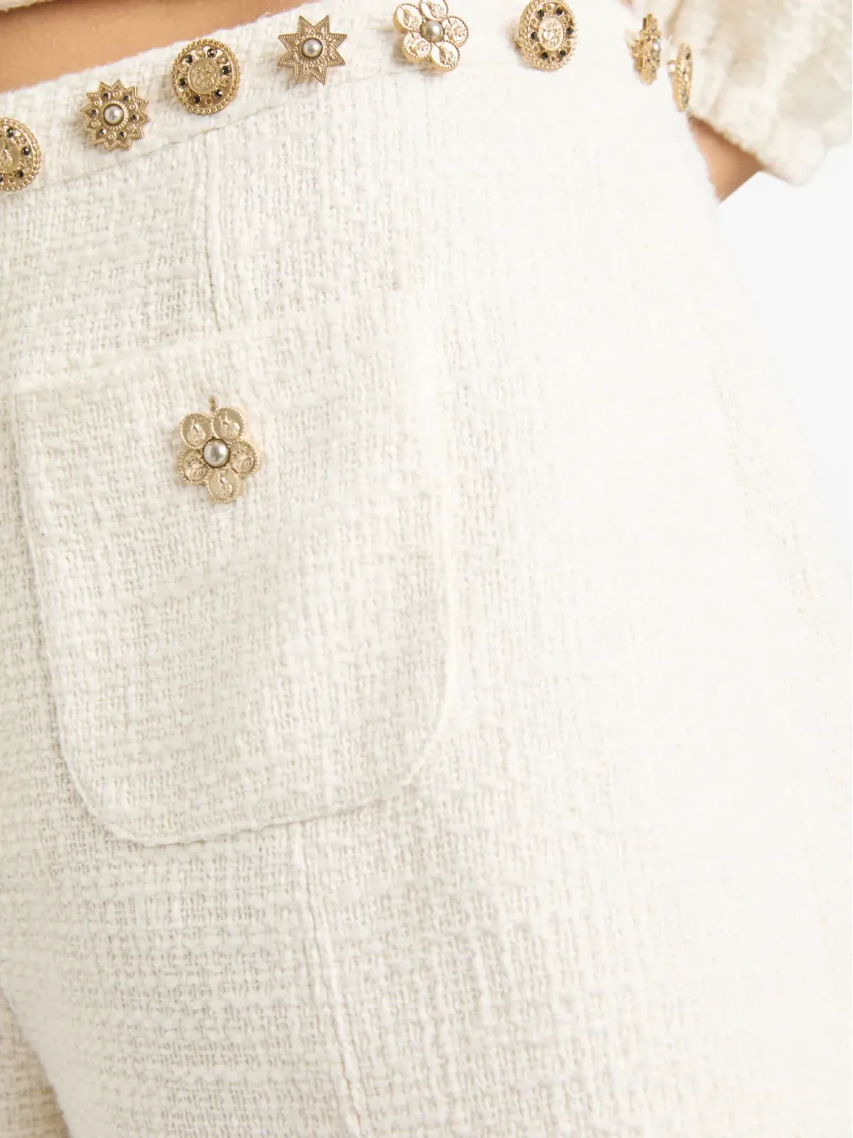 Cinq A Sept Ansey エンベリッシュドショーツ - White - 画像5