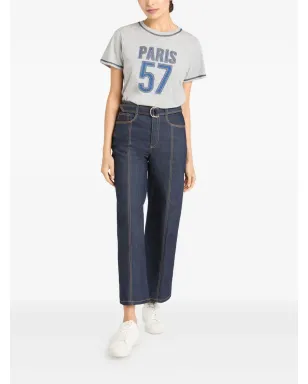 Cinq A Sept デニムアップリケTシャツ - サムネイル2