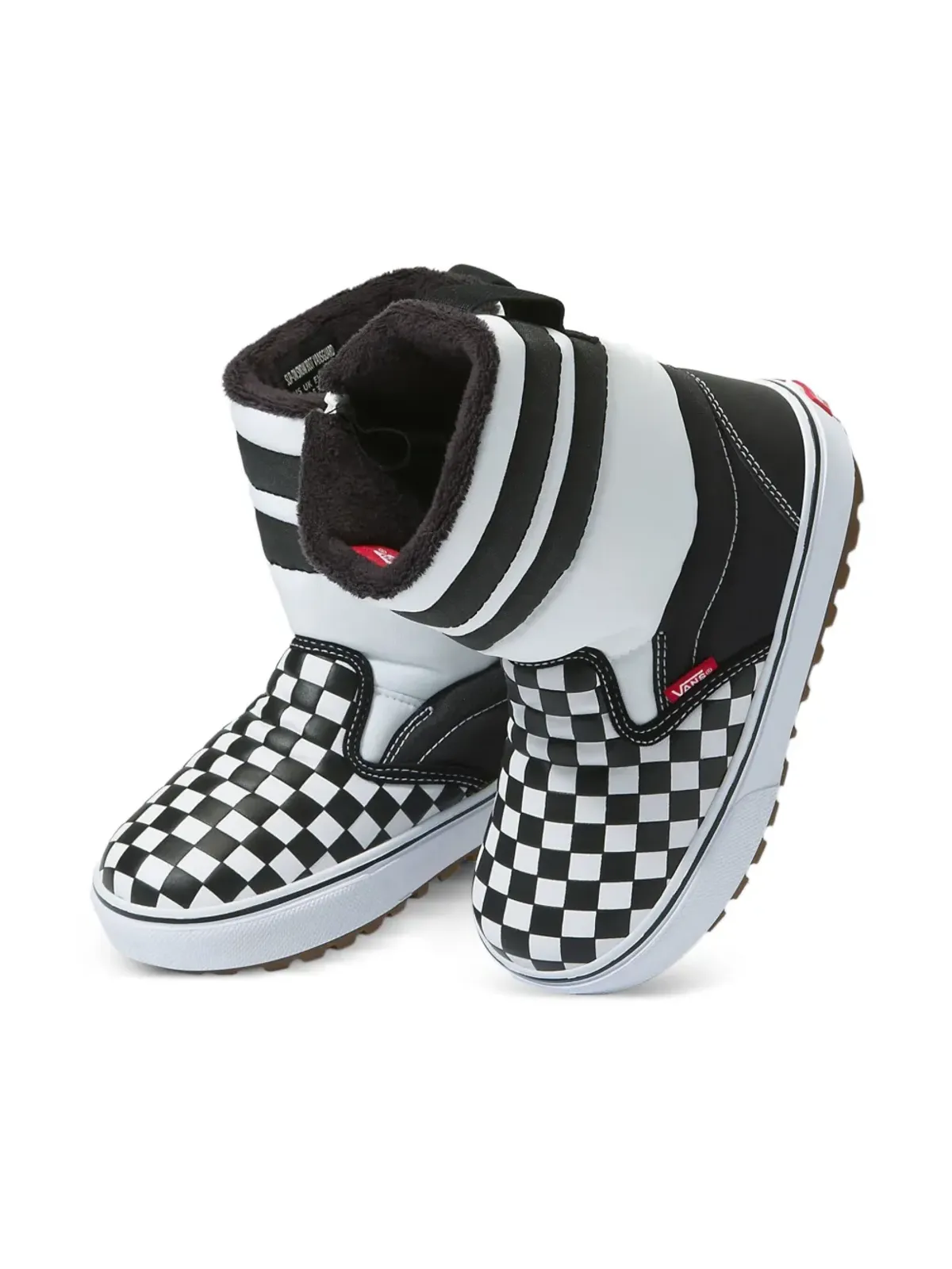 Vans Kids チェッカーボード柄ストライプブーツ - 画像3