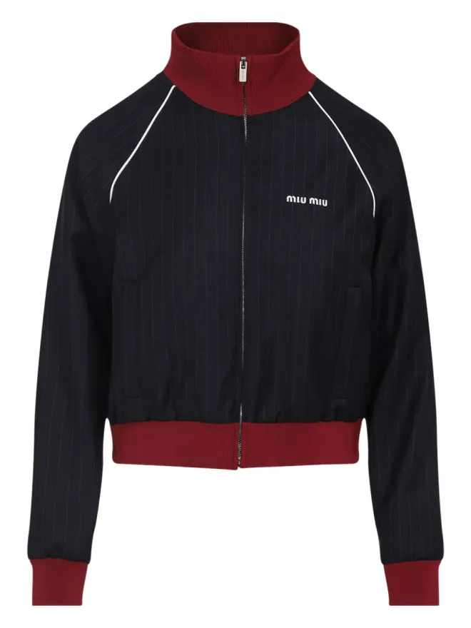 Miu Miu Miu Miu ピンストライプ ウール ジャケットの商品画像