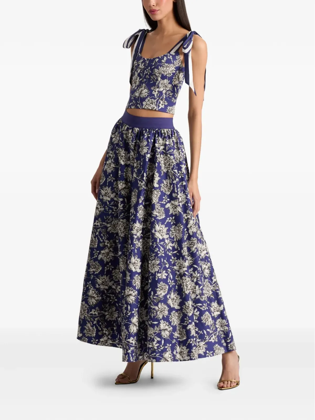 alice + olivia Blanca フローラルプリント ティーショルダートップ - 画像3