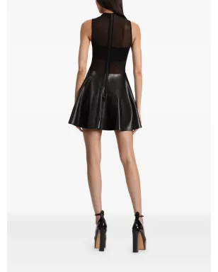 alice + olivia Chara メッシュパネル・フレアミニドレス - サムネイル4