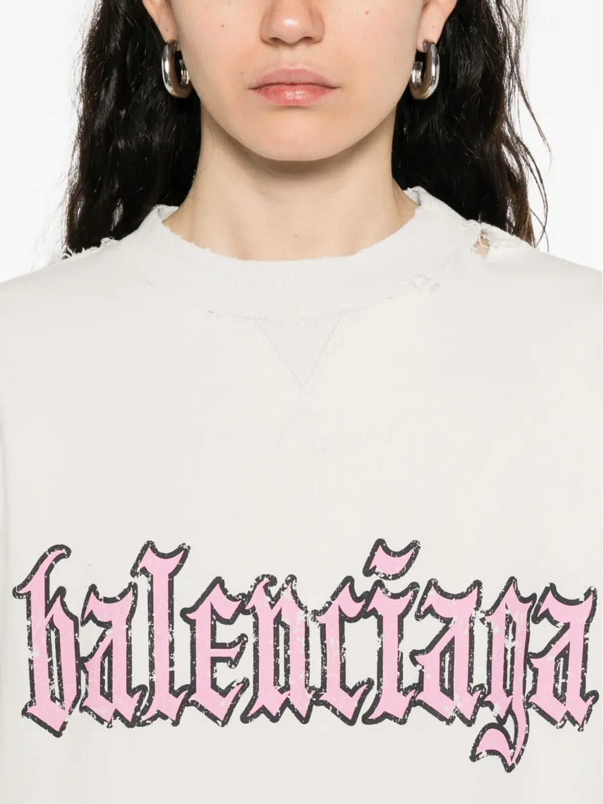 Balenciaga プリーツヘム ロゴドレス - 画像5