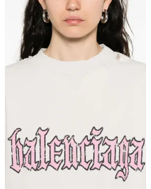 Balenciaga プリーツヘム ロゴドレス - サムネイル5