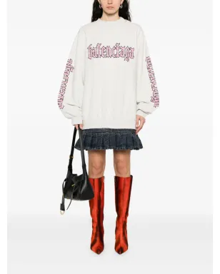 Balenciaga プリーツヘム ロゴドレス - サムネイル2