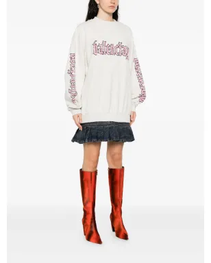 Balenciaga プリーツヘム ロゴドレス - サムネイル3