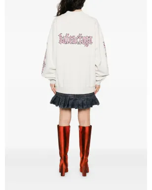 Balenciaga プリーツヘム ロゴドレス - サムネイル4