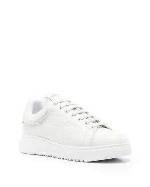 Emporio Armani パッド入りタン レザー スニーカー - サムネイル2