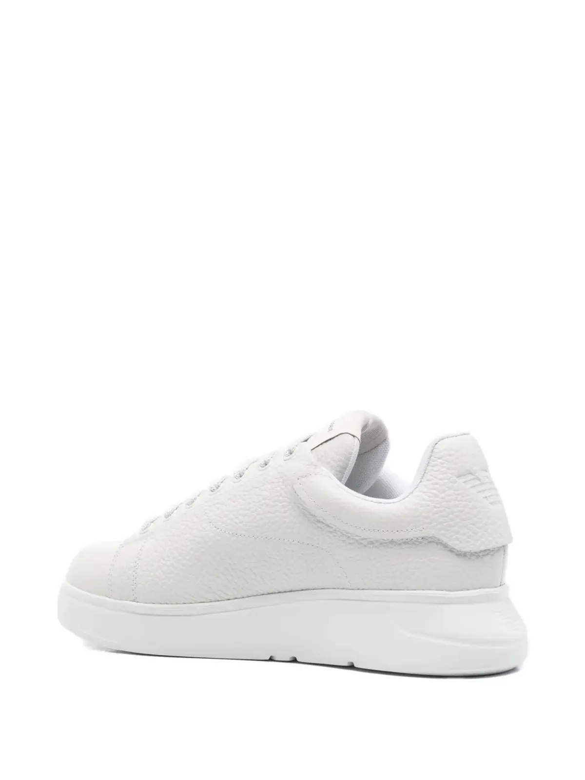 Emporio Armani パッド入りタン レザー スニーカー - 画像3