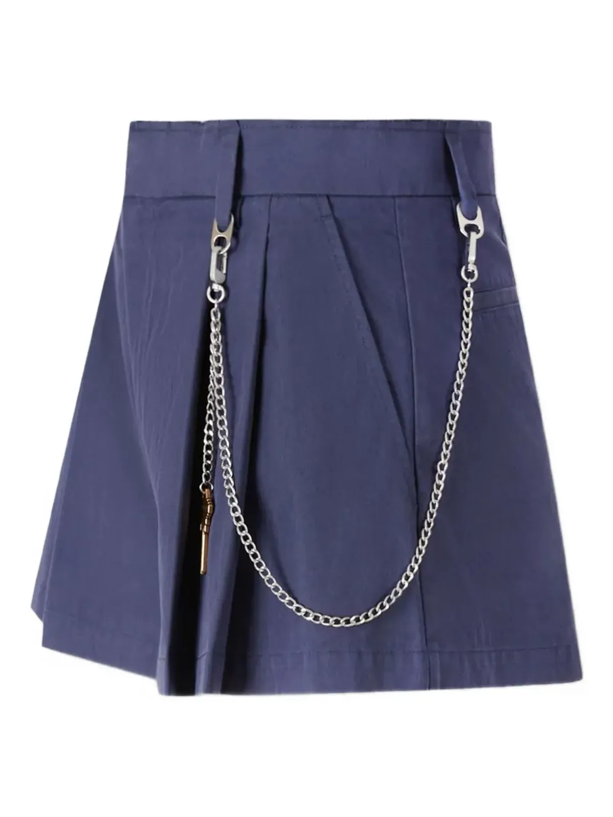 Alexander Wang プリーツチェーンディテールのスコーツ ブルー - 画像3