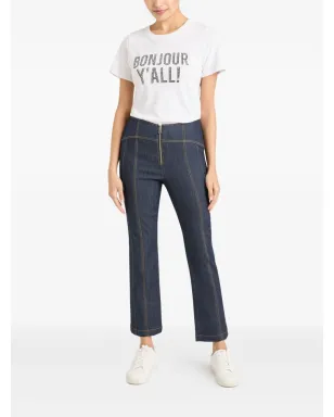 Cinq A Sept Bonjour Y'all embellished T-shirt - サムネイル2