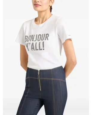 Cinq A Sept Bonjour Y'all embellished T-shirt - サムネイル3