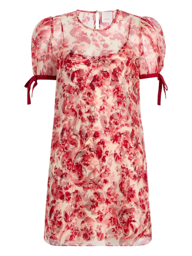 Cinq a Sept Cinq A Sept ジュネット パフスリーブ花柄プリント ミニドレスの商品画像