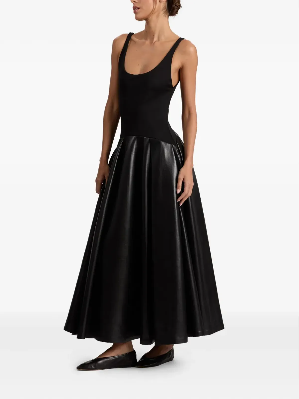 alice + olivia Adley drop-waist midi dress - Black - 画像3