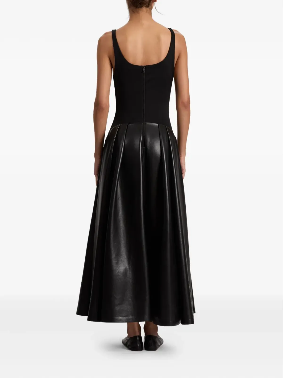 alice + olivia Adley drop-waist midi dress - Black - 画像4