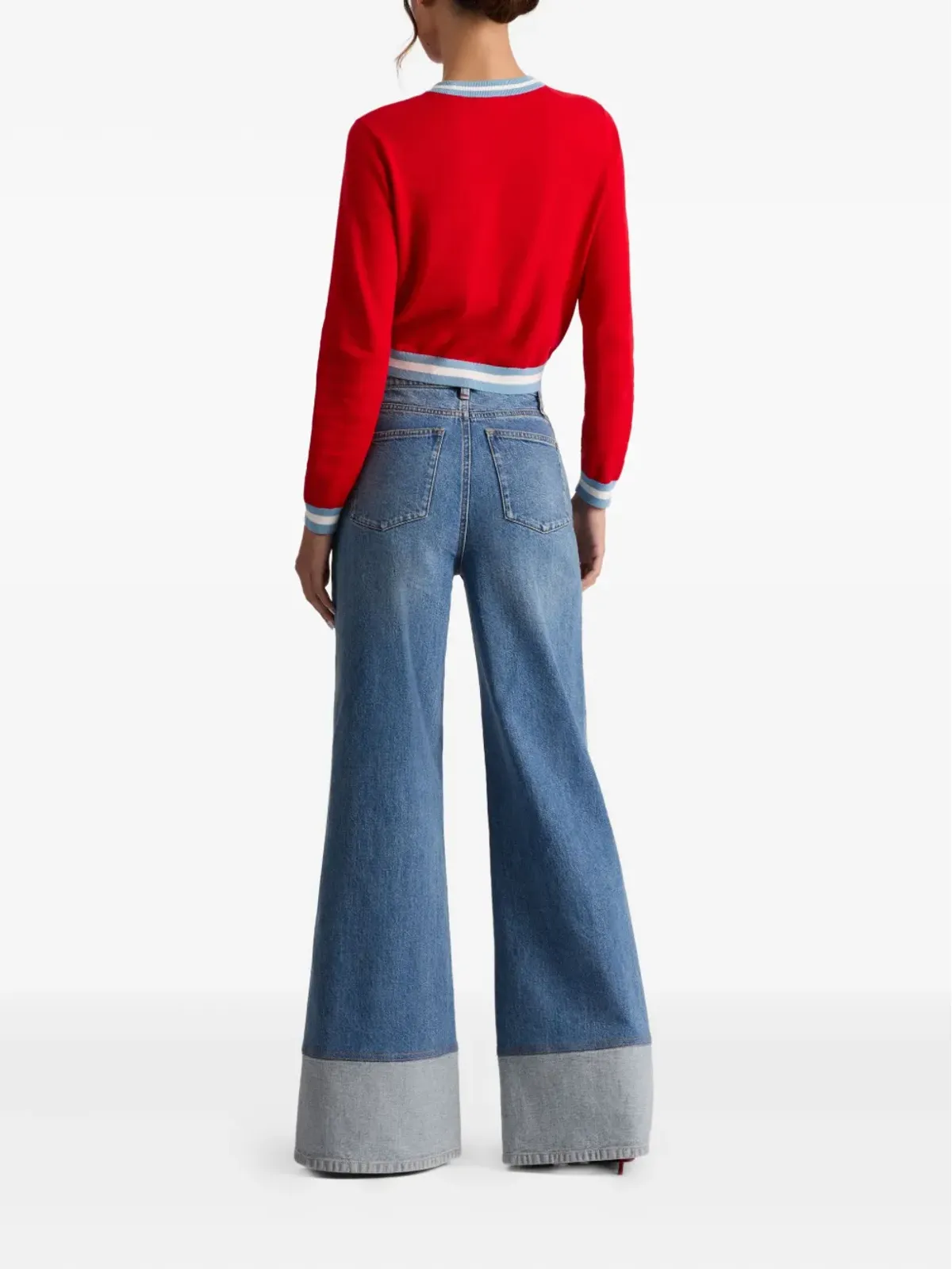 alice + olivia Carolann アップリケ付きクルーネックセーター - Red - 画像4