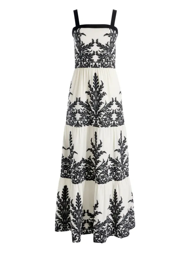Alice + Olivia alice + olivia Saige ティアード マキシドレス - ホワイトの商品画像