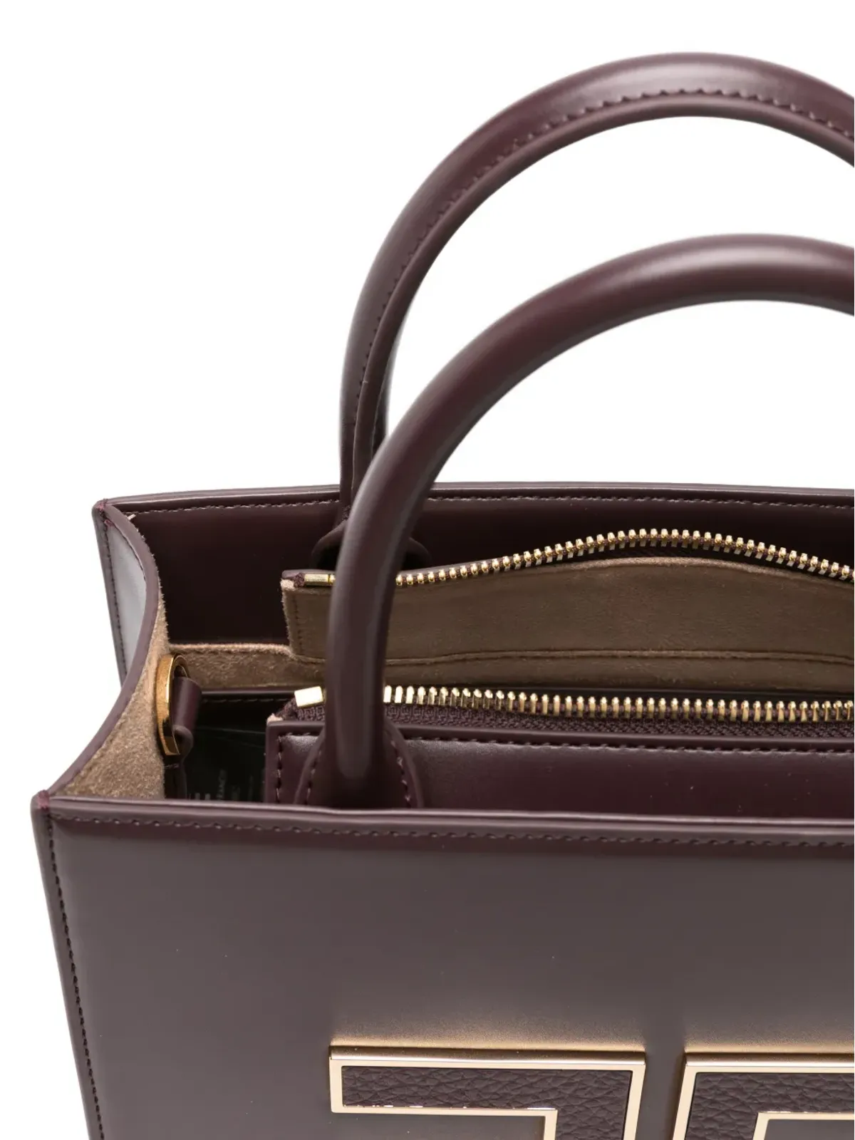 Elisabetta Franchi ロゴエンボス トートバッグ - 画像5
