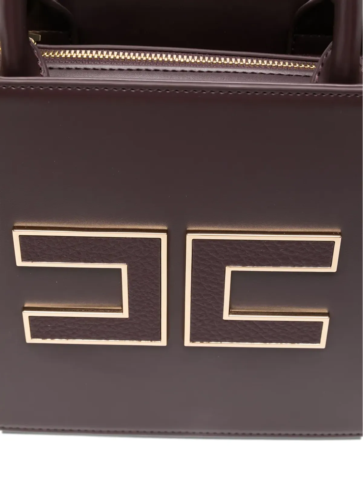 Elisabetta Franchi ロゴエンボス トートバッグ - 画像4