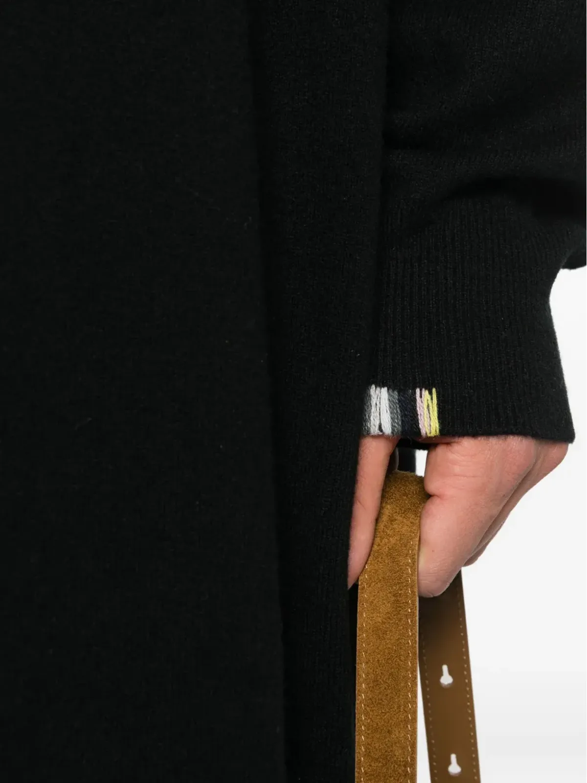 extreme cashmere 丸首リブ編みニットワンピース - 画像5