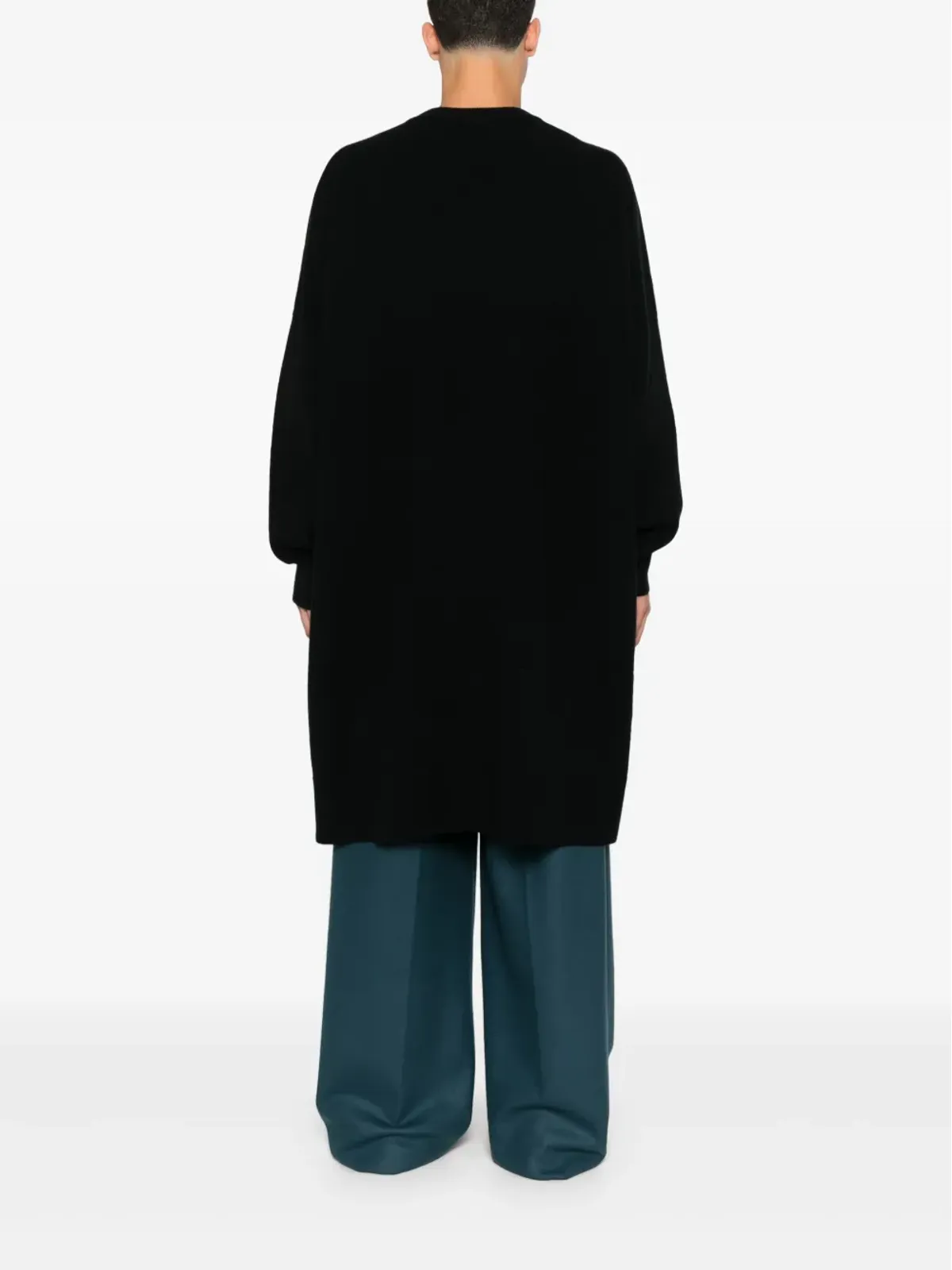 extreme cashmere 丸首リブ編みニットワンピース - 画像4