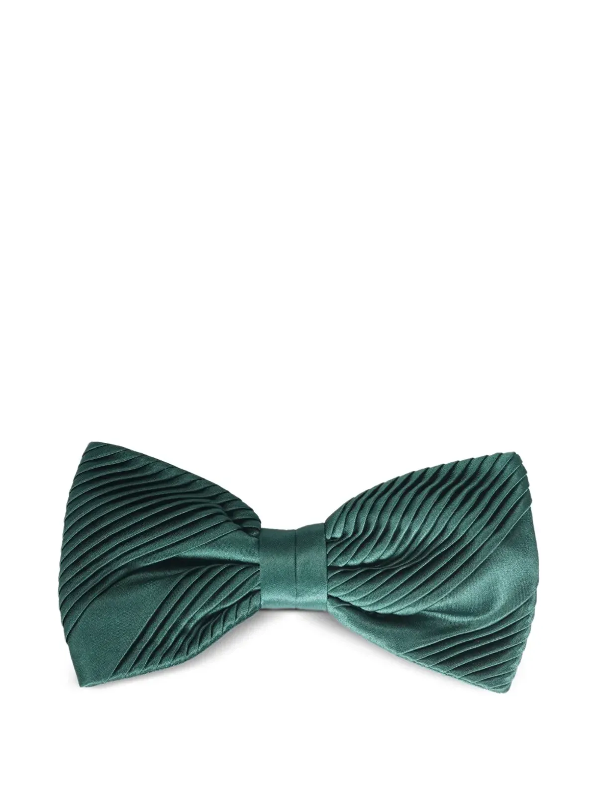 Stefano Ricci pleated silk bow tie - Green - 画像1