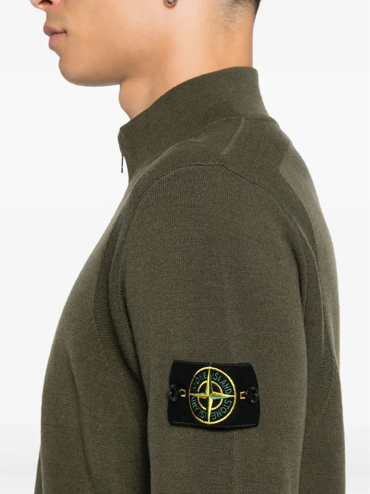 Stone Island ジップフロント パッチポケット セーター - 画像5