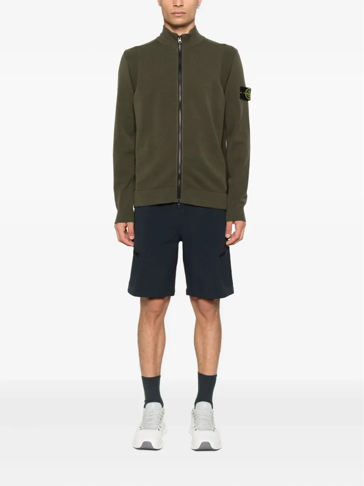 Stone Island ジップフロント パッチポケット セーター - 画像2