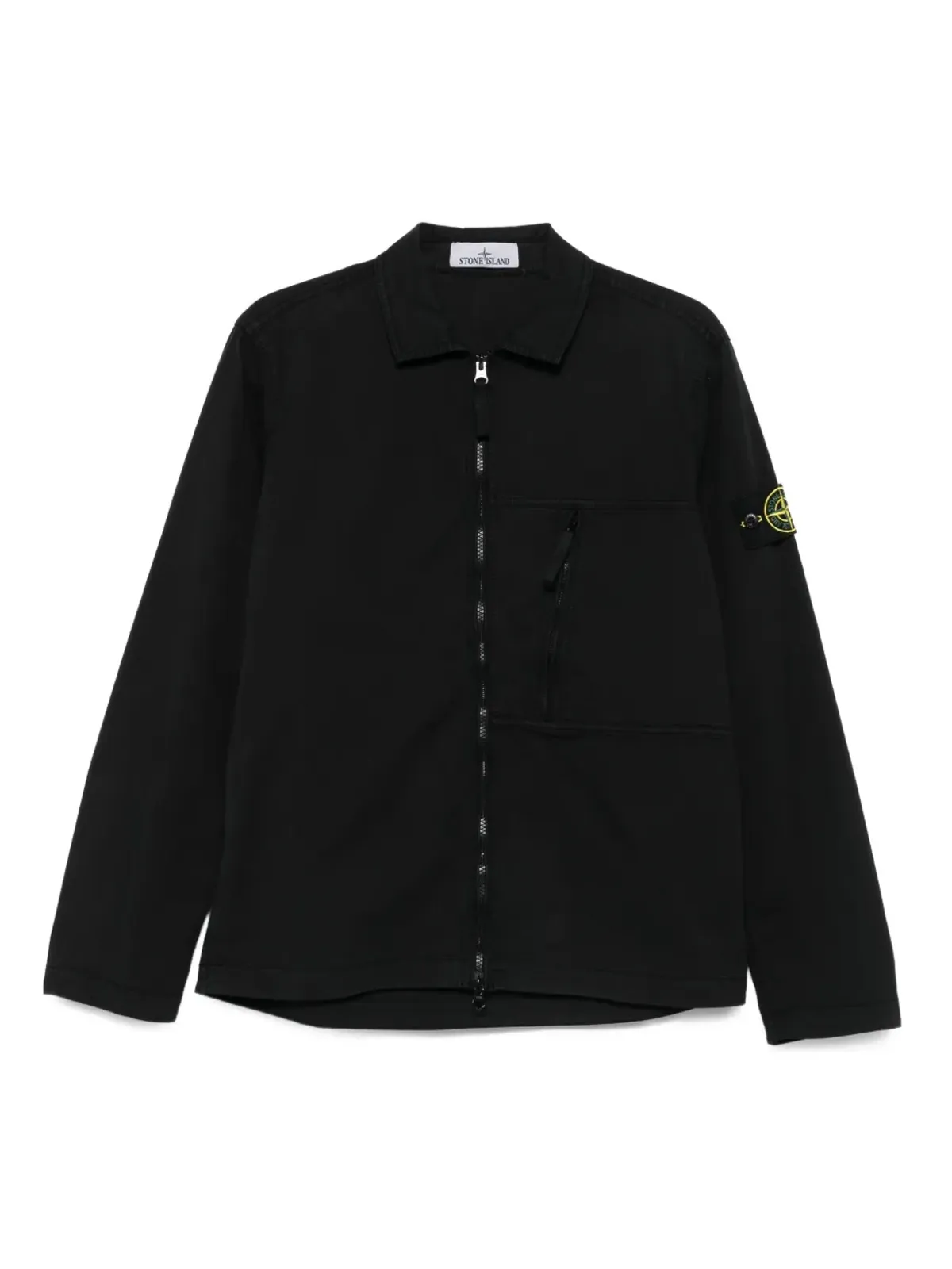 Stone Island ジップファスナー付きシャツジャケット - ブラック - 画像1