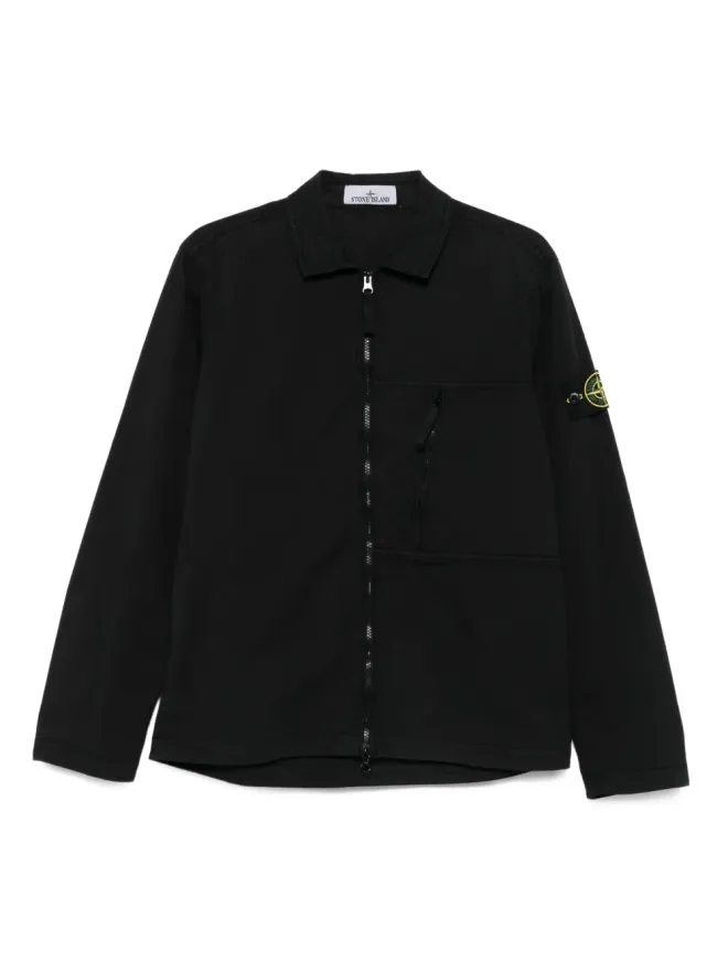 Stone Island Stone Island ジップファスナー付きシャツジャケット - ブラックの商品画像
