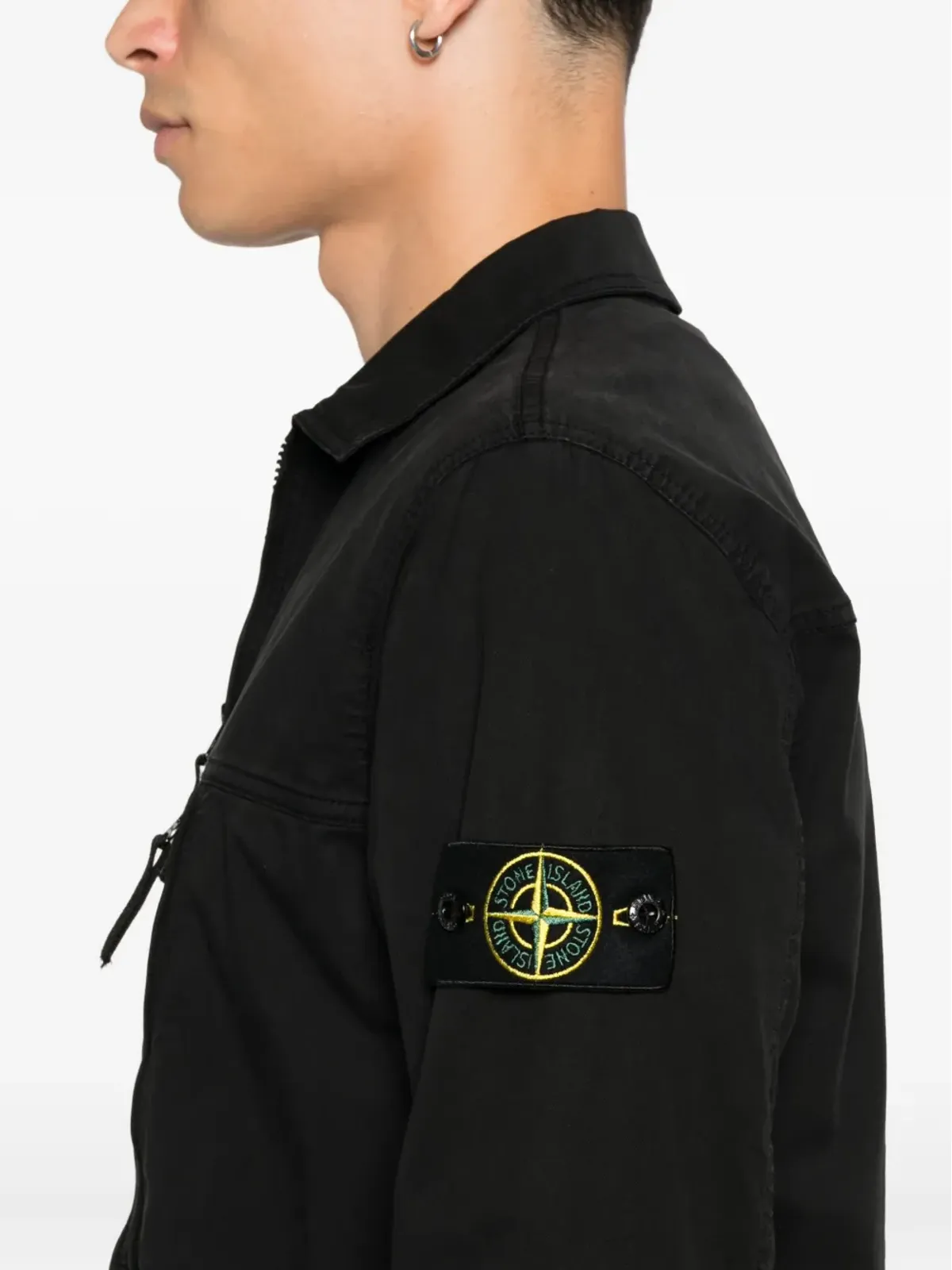 Stone Island ジップファスナー付きシャツジャケット - ブラック - 画像5