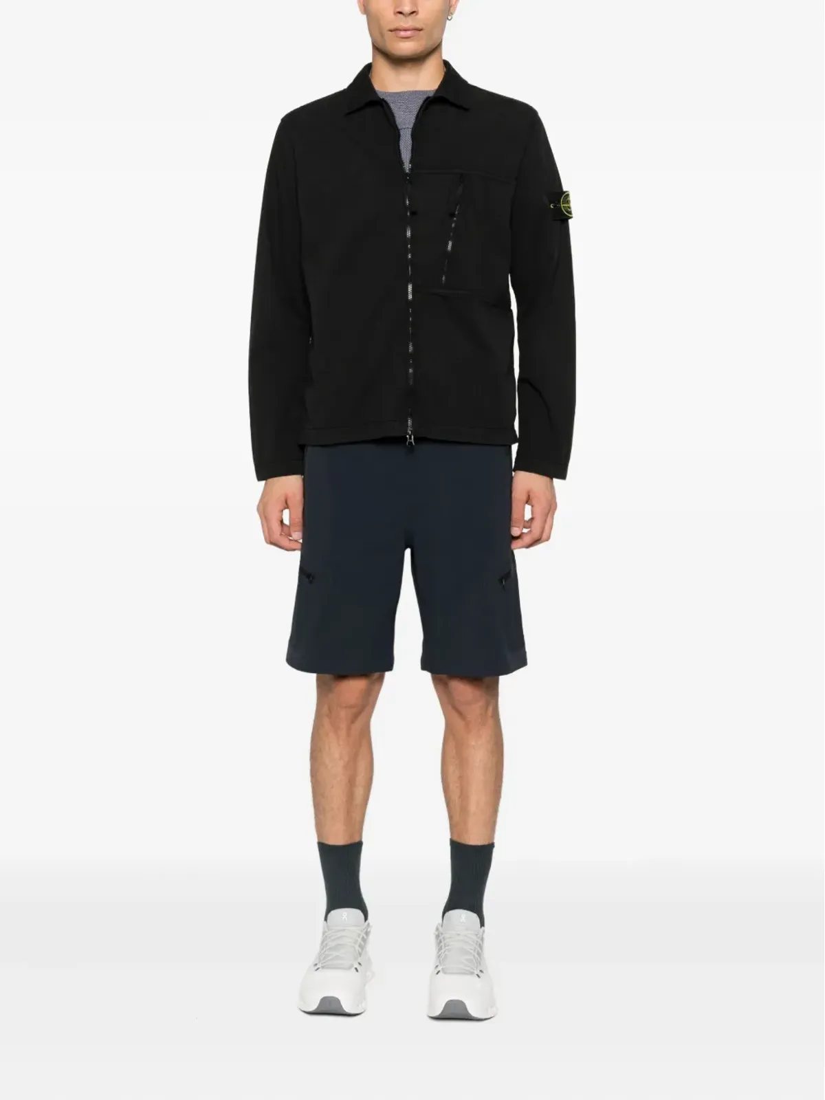 Stone Island ジップファスナー付きシャツジャケット - ブラック - 画像2