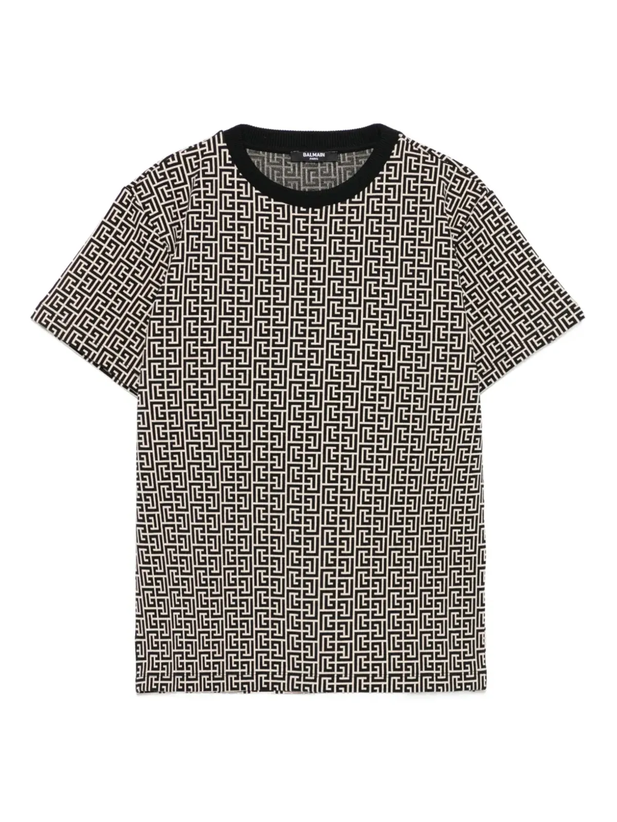 Balmain Kids モノグラムプリント半袖Tシャツ - 画像1
