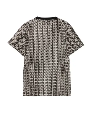 Balmain Kids モノグラムプリント半袖Tシャツ - サムネイル2
