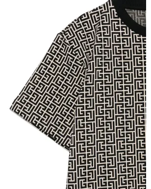 Balmain Kids モノグラムプリント半袖Tシャツ - サムネイル3