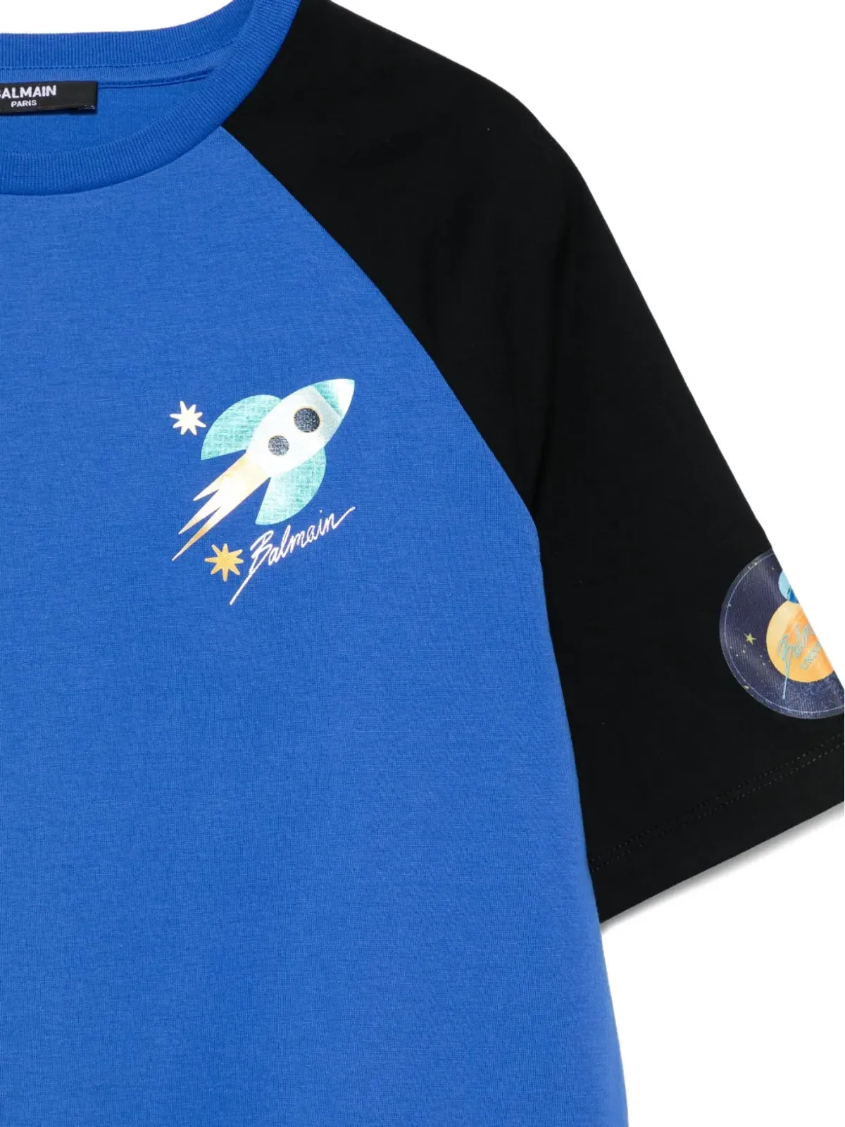 Balmain Kids ロケットプリント ラグランTシャツ - 画像3