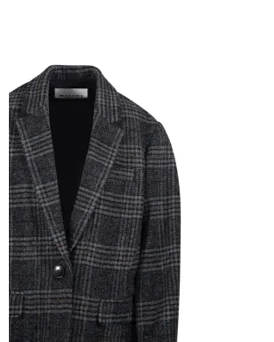 MARANT ÉTOILE チェック柄 シングルブレスト ブレザー - サムネイル4