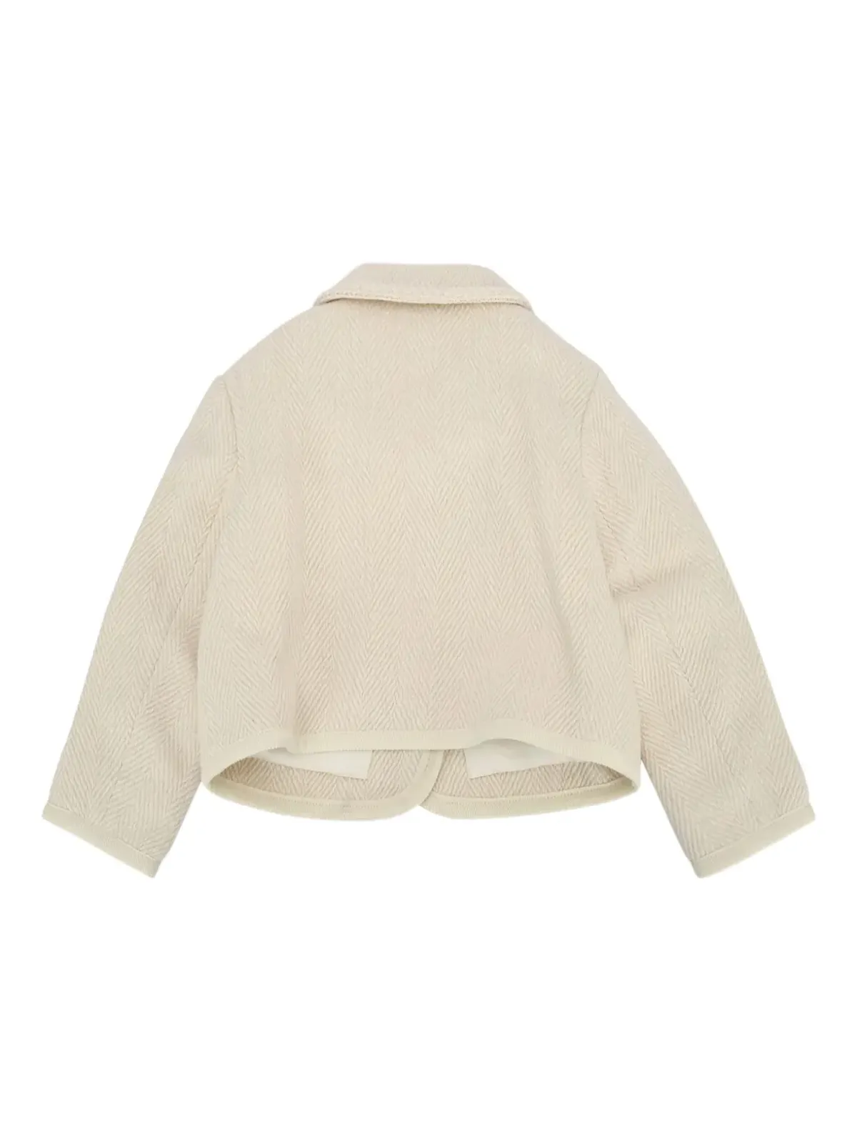 Bonpoint herringbone-patterned collar jacket - Neutrals - 画像2