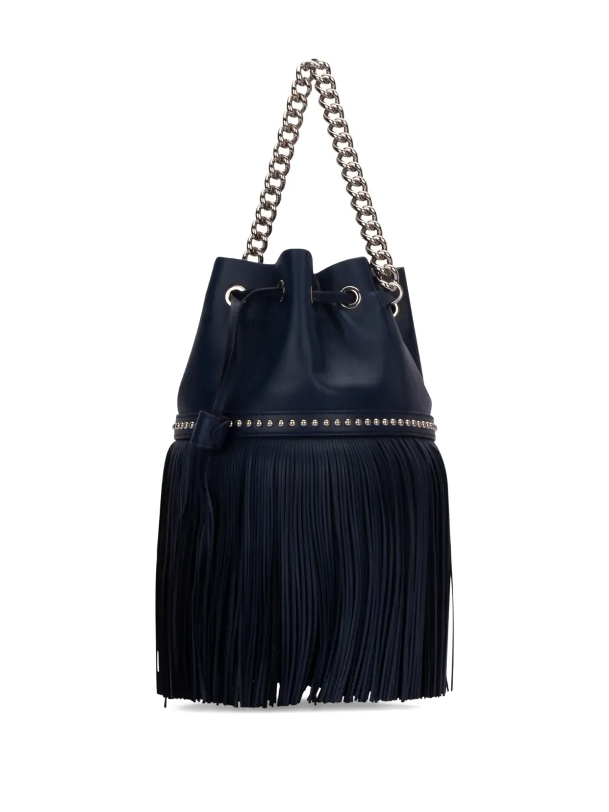 J&M Davidson フリンジ付きチェーンストラップ バケットバッグ - Blue - 画像3