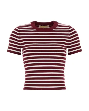 Michael Michael Kors ストライプリブニットTシャツ - レッド - サムネイル1
