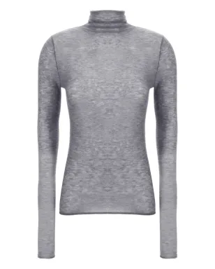 PINKO sequin-appliqué turtleneck sweater - Grey - サムネイル1