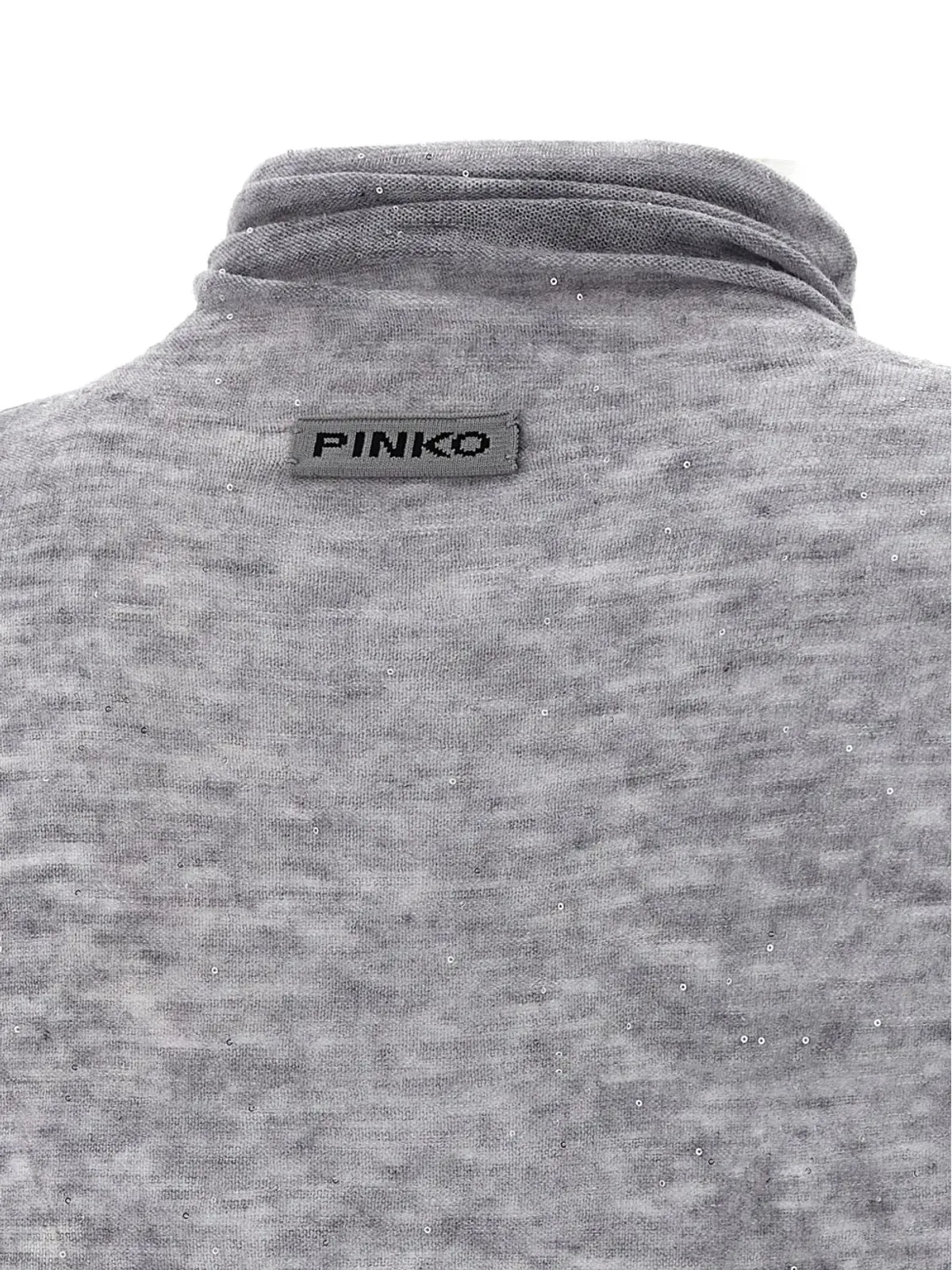 PINKO sequin-appliqué turtleneck sweater - Grey - 画像4