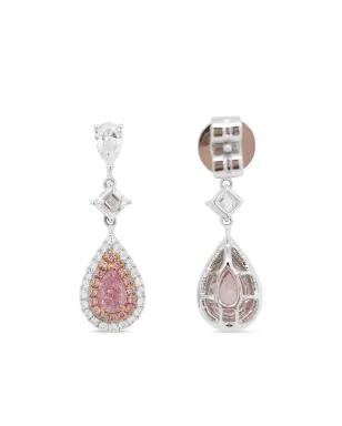 HYT Jewelry 18Kホワイトゴールド ピンクダイヤモンド ピアス - サムネイル1