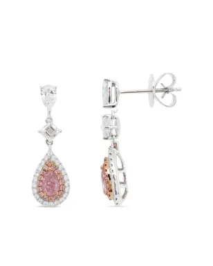 HYT Jewelry 18Kホワイトゴールド ピンクダイヤモンド ピアス - サムネイル2